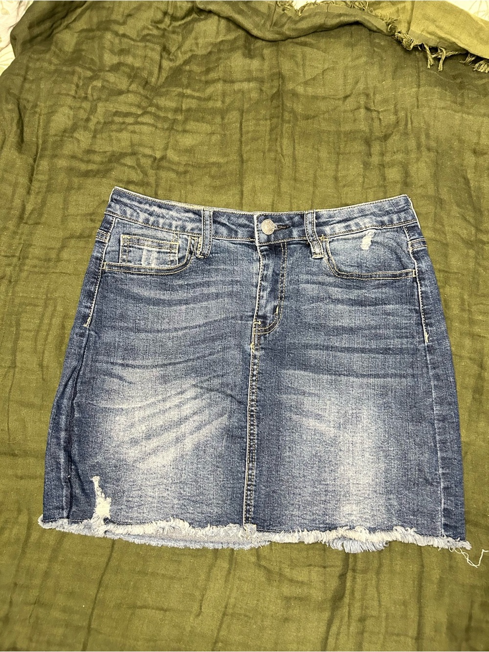 Denim Skirt - Blue